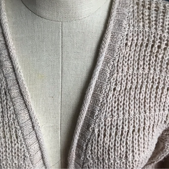 Pink Rose beige knit open cardigan - Picture 5 of 10